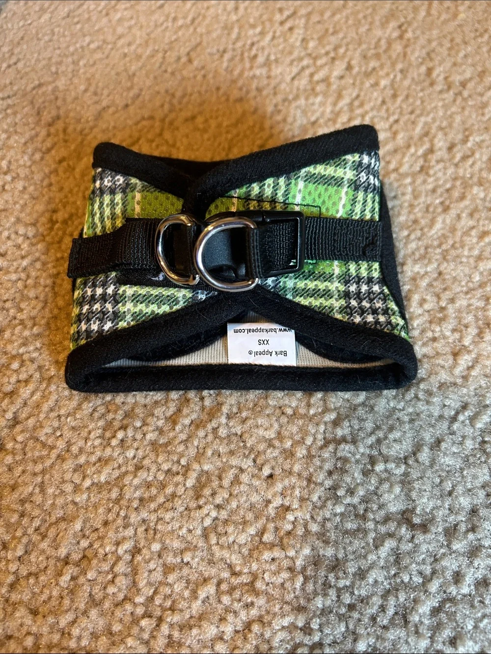 Green Plaid Dog Harness - Easy-Wear Comfort